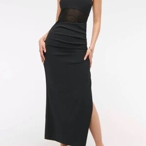 Abercrombie & Fitch Women's Sheer Draped Maxi Dress